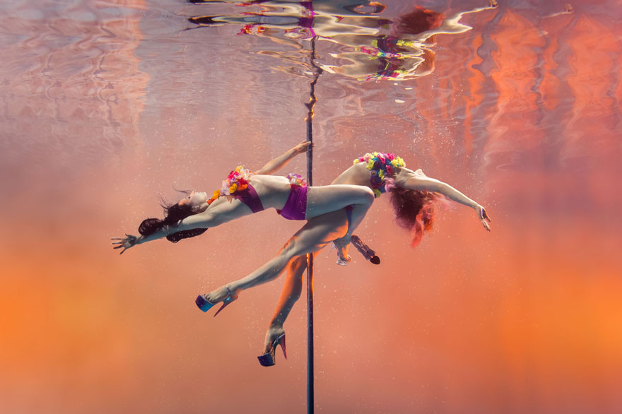 underwater pole dancing Brett Stanley photography boomkats polewear4